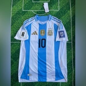 LEO MESSI ARGENTINA 2024 CONMEBOL QUALIFIERS  AUTHENTIC ADIDAS PLAYER SHIRT.